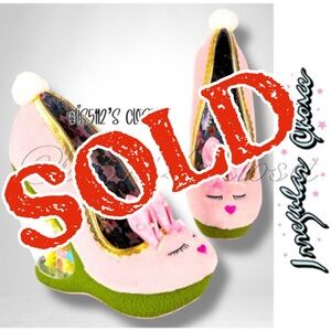 Irregular Choice Hop 2 It Easter Bunny Platform Wedges Euro SZ 41